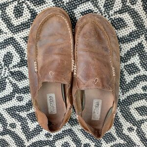 Mens OluKai Moloa 10128-2733 Slipper‎ Brown Leather Sz M10